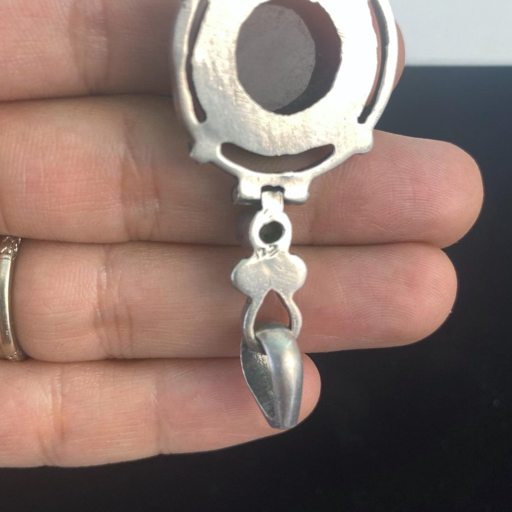 Agate 925 Silver Statement Pendant - image 5